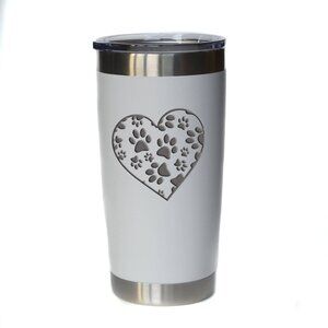 NWT: White Paws Engraved 20oz Insulated Tumbler
